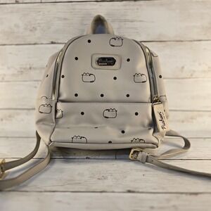 Pusheen the Cat Mini Backpack Cream Polka Dot Faux Leather 2022 Gold Hardware